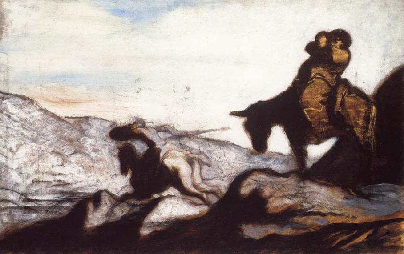 Honore  Daumier Don Quixote and Sancho Panza